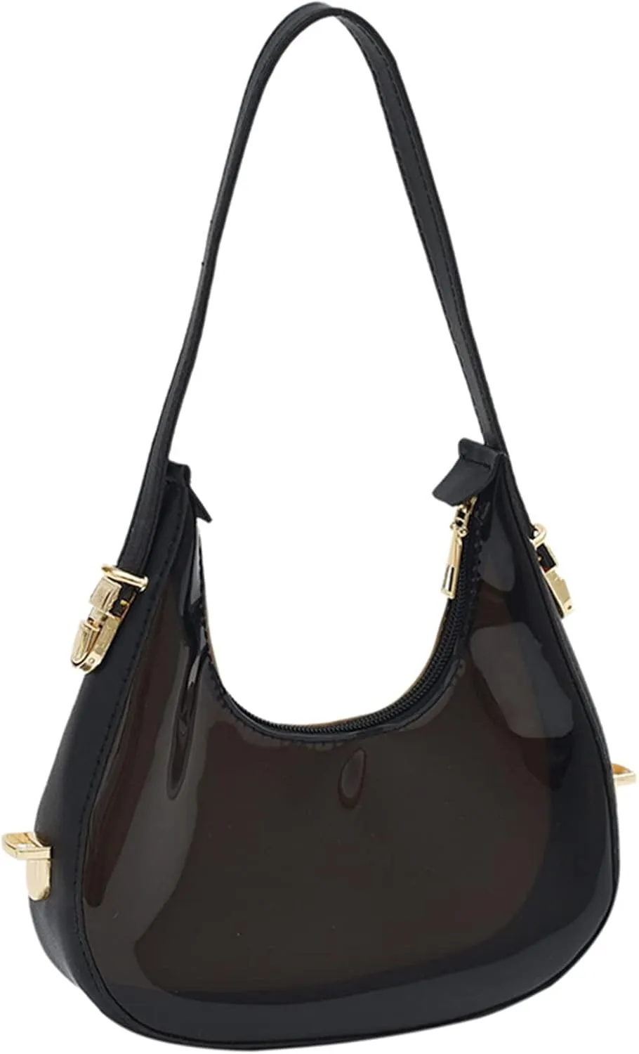 Transparent Clear Jelly Underarm Bag Shoulder Bag for Women Luxury Purses and Handbags Sactchel Bag