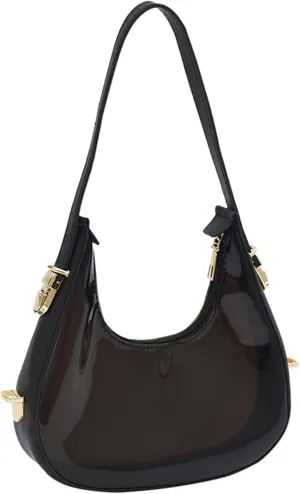 Transparent Clear Jelly Underarm Bag Shoulder Bag for Women Luxury Purses and Handbags Sactchel Bag