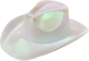 Unisex Western Cowboy Hat Cowgirl Hat Men's Women's Wide Brim Felt Fedora Panama Hat Flat Top Hat Wide Brim