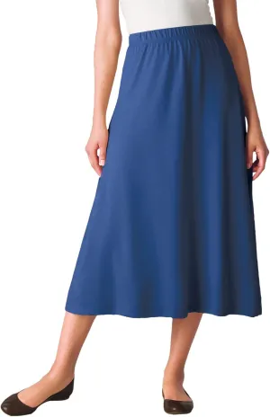 Woman Within Plus Size 7-Day Knit A-Line Skirt