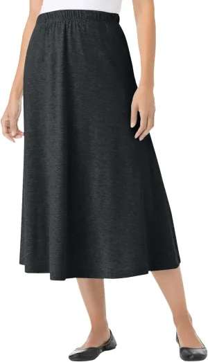 Woman Within Plus Size 7-Day Knit A-Line Skirt