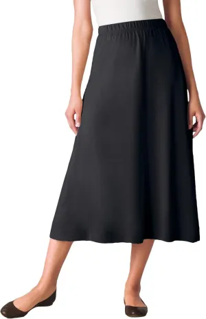 Woman Within Plus Size 7-Day Knit A-Line Skirt