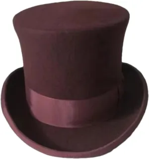 Women Party Wool Tophats Men's Flat Top Hats Wool Hat Felt Magic Hat