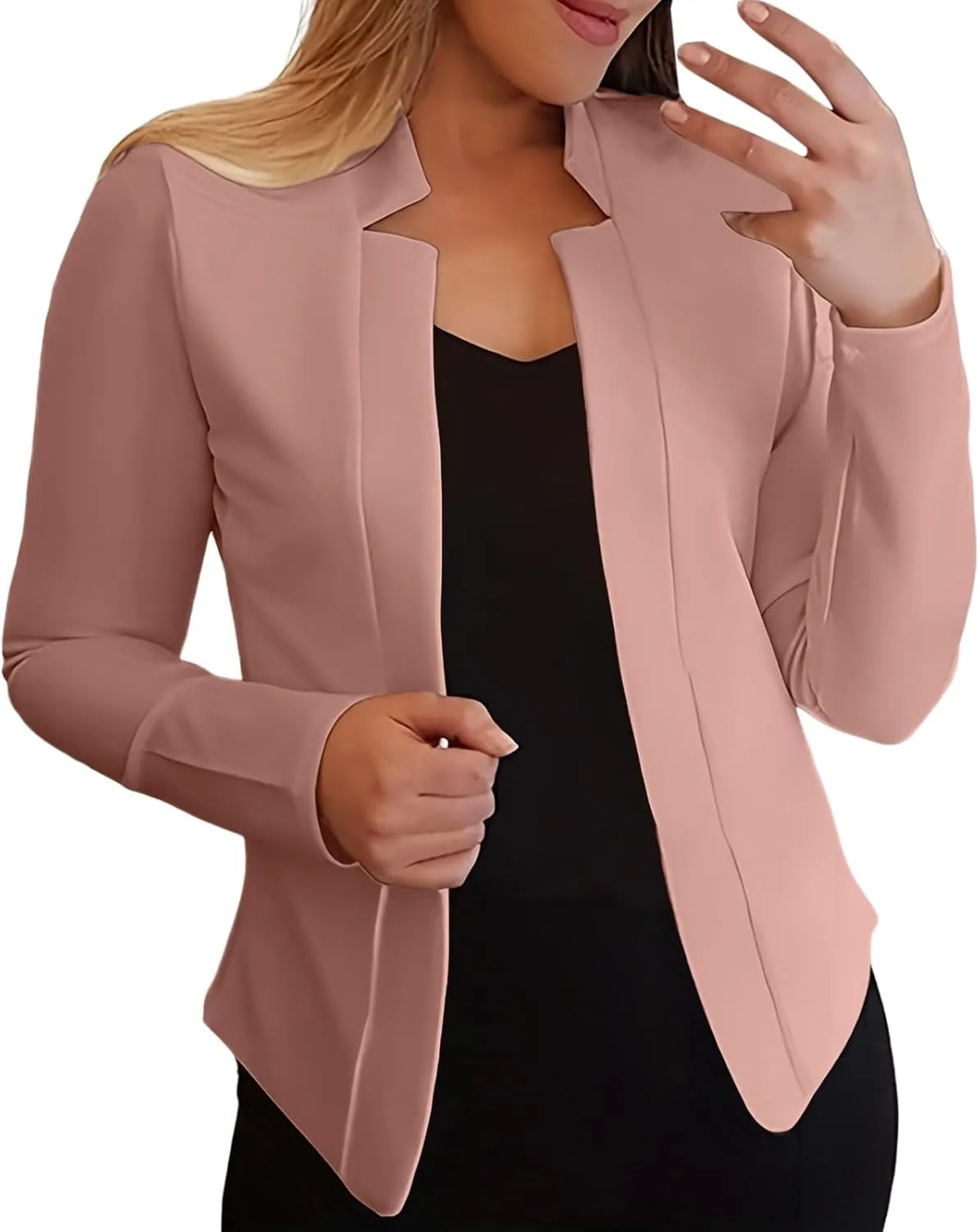 Women Petite Blazer Dressy Casual Work Suit Jackets Cute Croppped Cardigan Lightweight Open Front Short Sport Coats