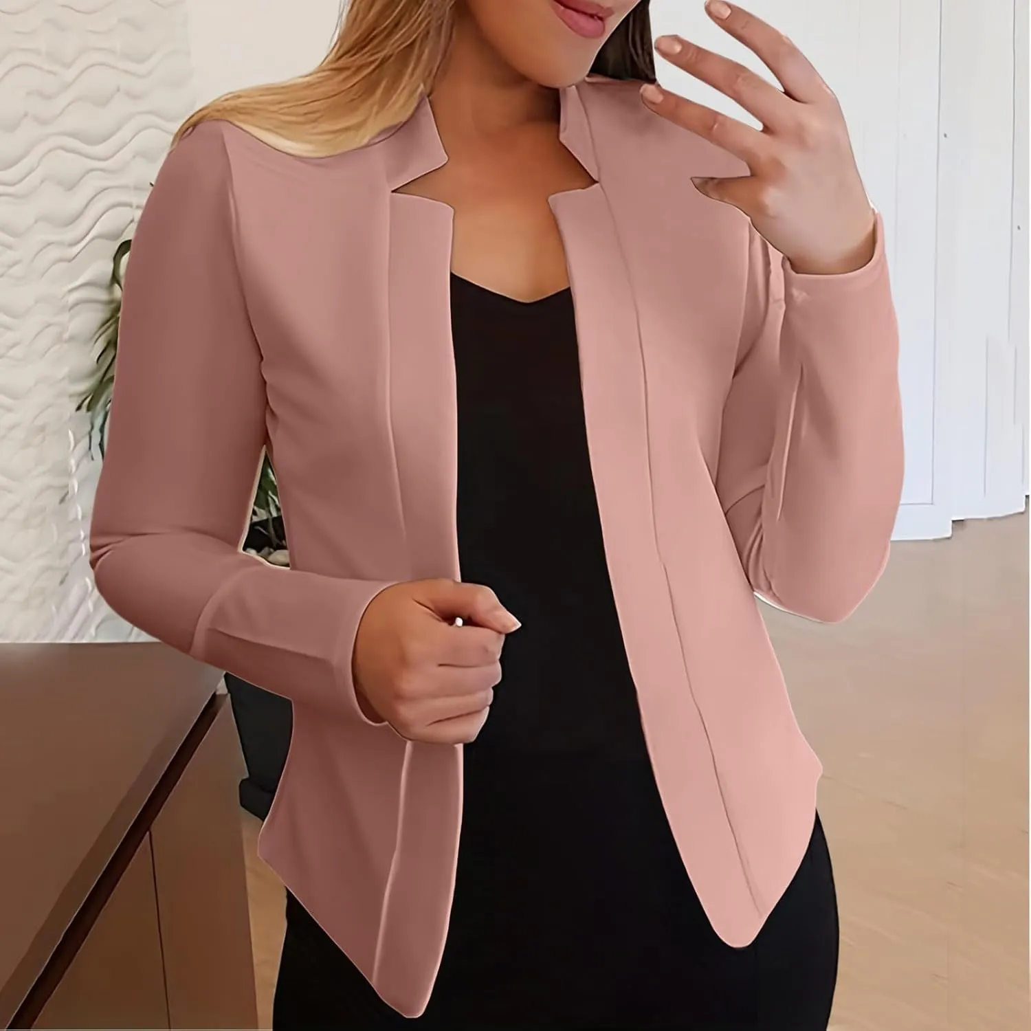 Women Petite Blazer Dressy Casual Work Suit Jackets Cute Croppped Cardigan Lightweight Open Front Short Sport Coats