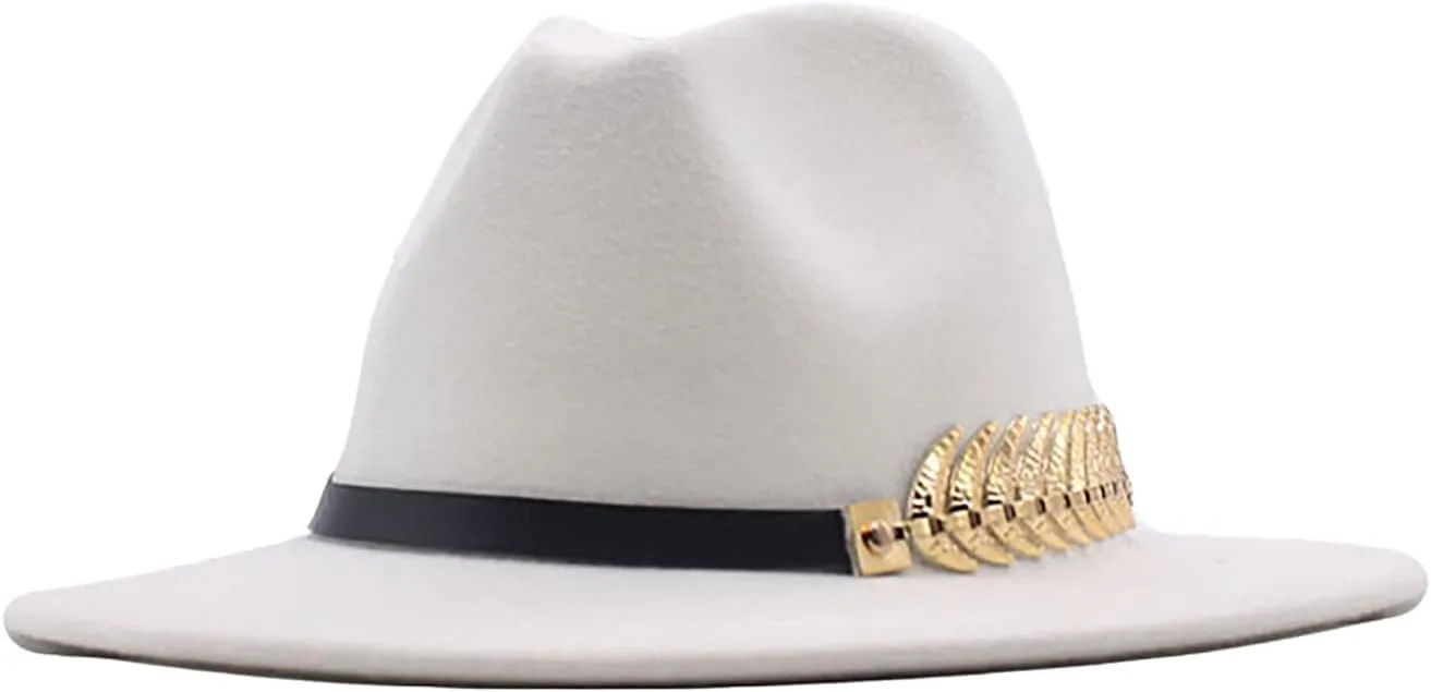 Women Wide Brim Fedora Floppy Panama Hat Black Bowler Hat Short Rolled Brim Fedora Hat for Men and Women