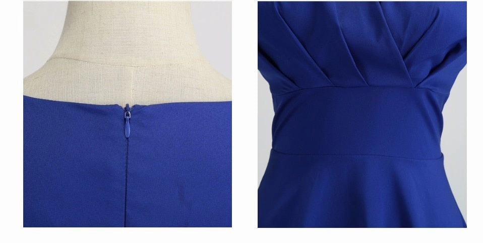 Women's V Neck Solid Color A-Line Flare Dress