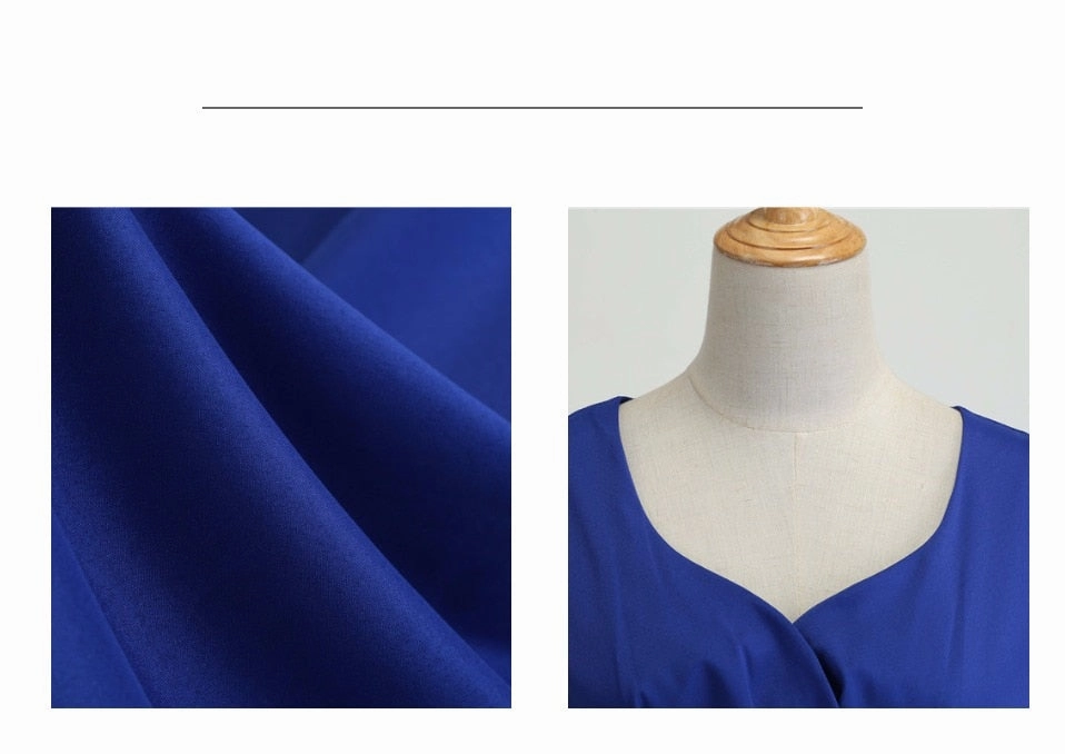 Women's V Neck Solid Color A-Line Flare Dress