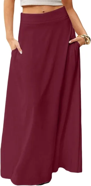 Women's 2025 Bohemian Long Floral Skirts Flowy High Waist Floral Maxi Skirt Summer Regular Trendy Skirts
