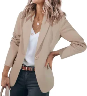 Womens Casual Blazers Open Front Lightweight Long Sleeve Lapel Work Office Jackets Blazer Business Suits Jacket