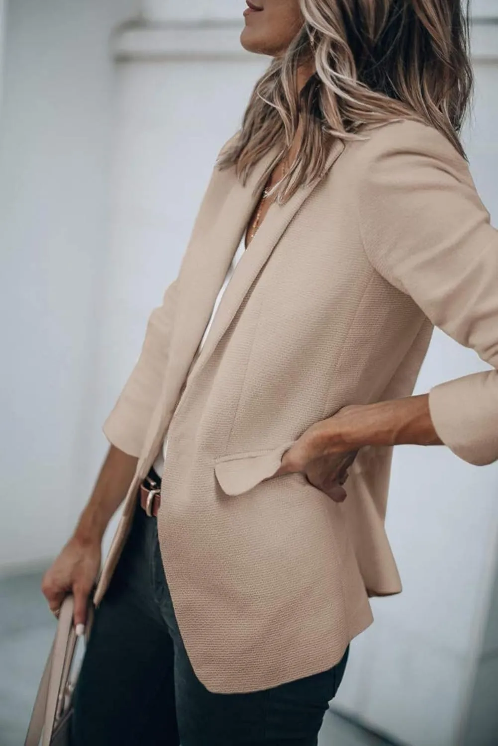 Womens Casual Blazers Open Front Lightweight Long Sleeve Lapel Work Office Jackets Blazer Business Suits Jacket