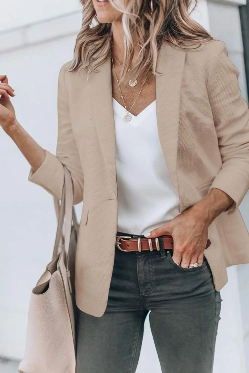 Womens Casual Blazers Open Front Lightweight Long Sleeve Lapel Work Office Jackets Blazer Business Suits Jacket