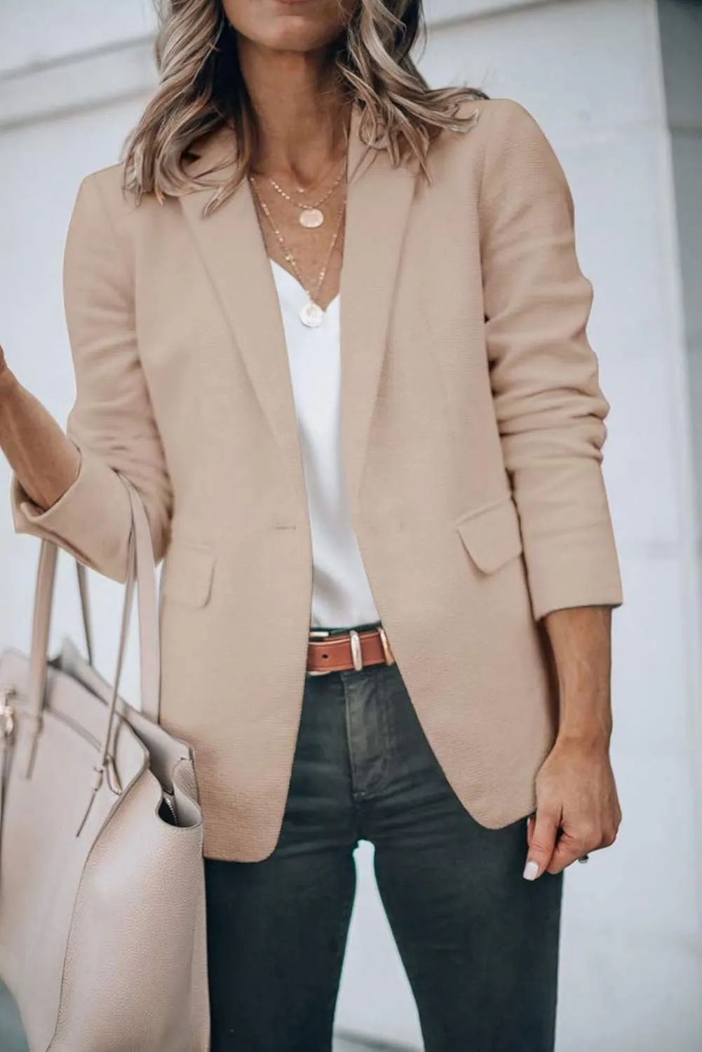 Womens Casual Blazers Open Front Lightweight Long Sleeve Lapel Work Office Jackets Blazer Business Suits Jacket