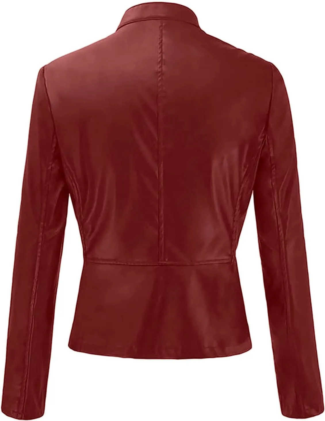 Womens Leather Jacket 2023 Fashion Faux Suede Biker Jackets Fall Zip Up Pu Motorcycle Slim Fit Coats with Pockets