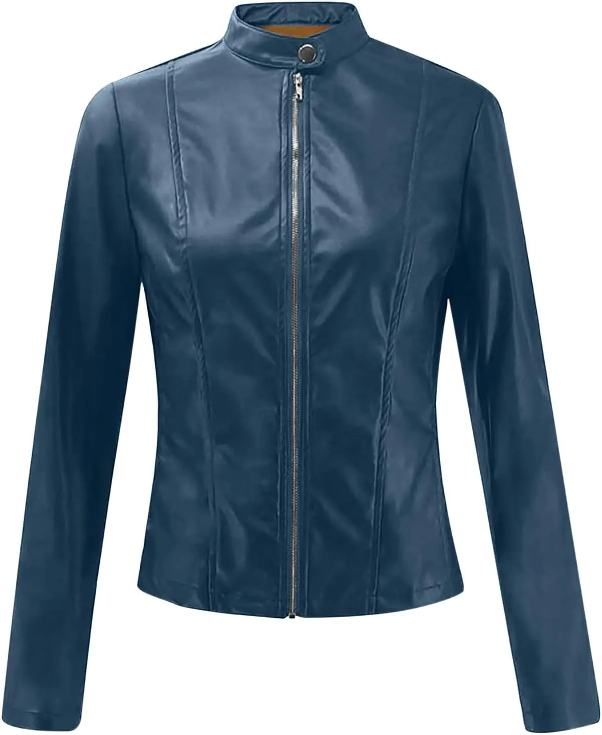 Womens Leather Jacket 2023 Fashion Faux Suede Biker Jackets Fall Zip Up Pu Motorcycle Slim Fit Coats with Pockets