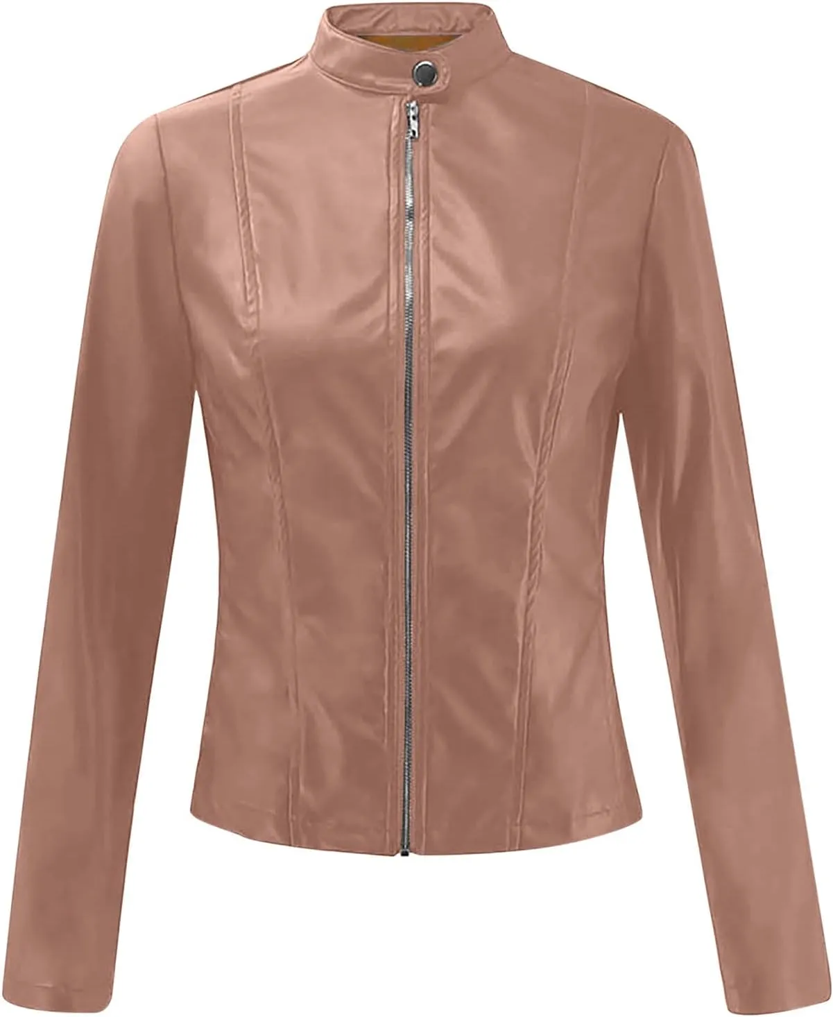 Womens Leather Jacket 2023 Fashion Faux Suede Biker Jackets Fall Zip Up Pu Motorcycle Slim Fit Coats with Pockets