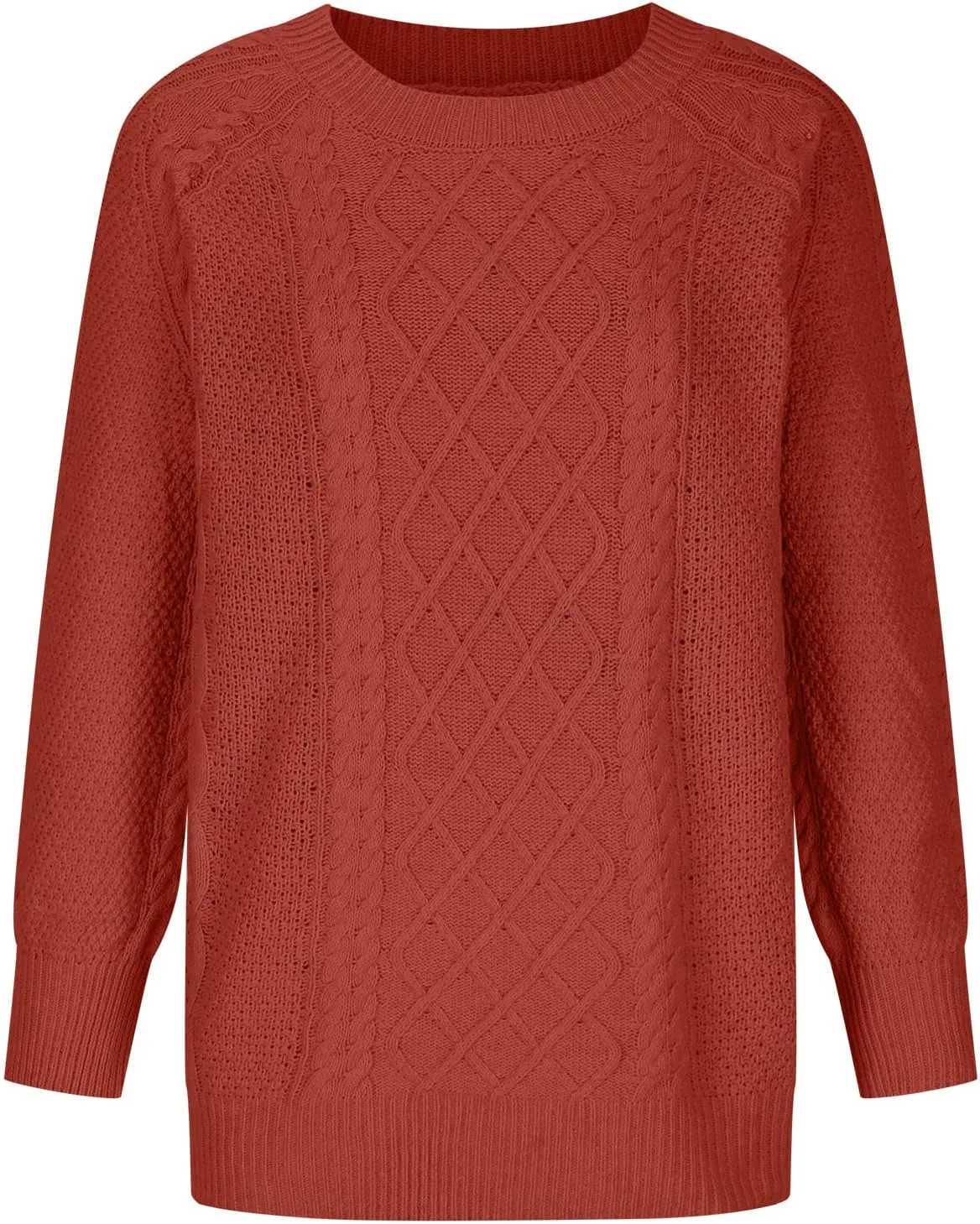 Women's Long Sleeve Oversized Cable Knit Chunky Baggy Loose Pullover Tunic Mini Sweater Dress 2024 Trendy Fall Outfits