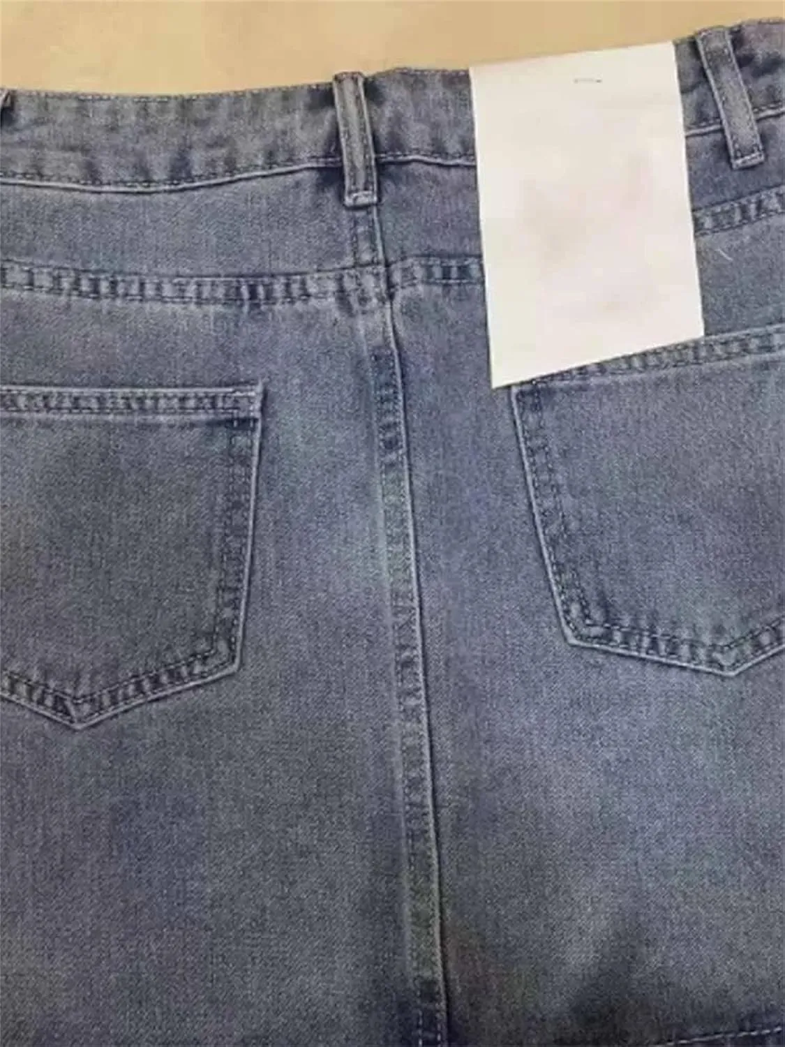 Women's Rhinestone Denim Mini Skirts Diamonds High Waist Jean A-LINE Skirt