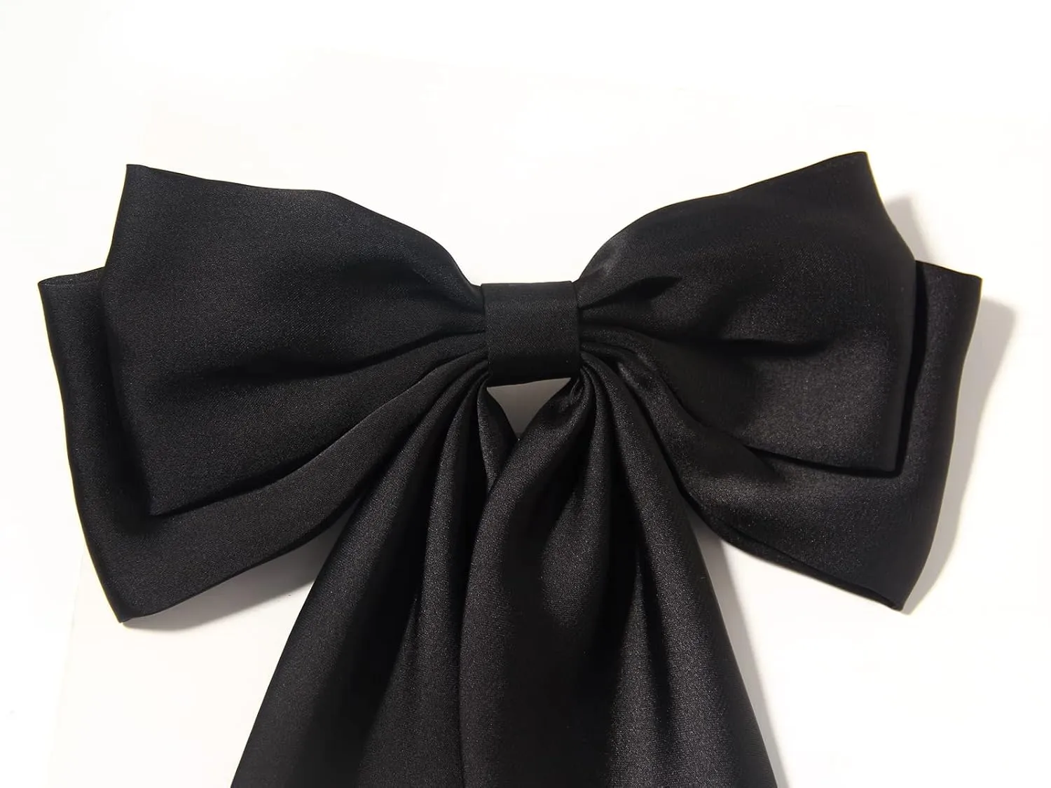 Women's Satin Hair Accessories: Long Ribbon Hair Pins with Big Bows for Party and Daily Wear