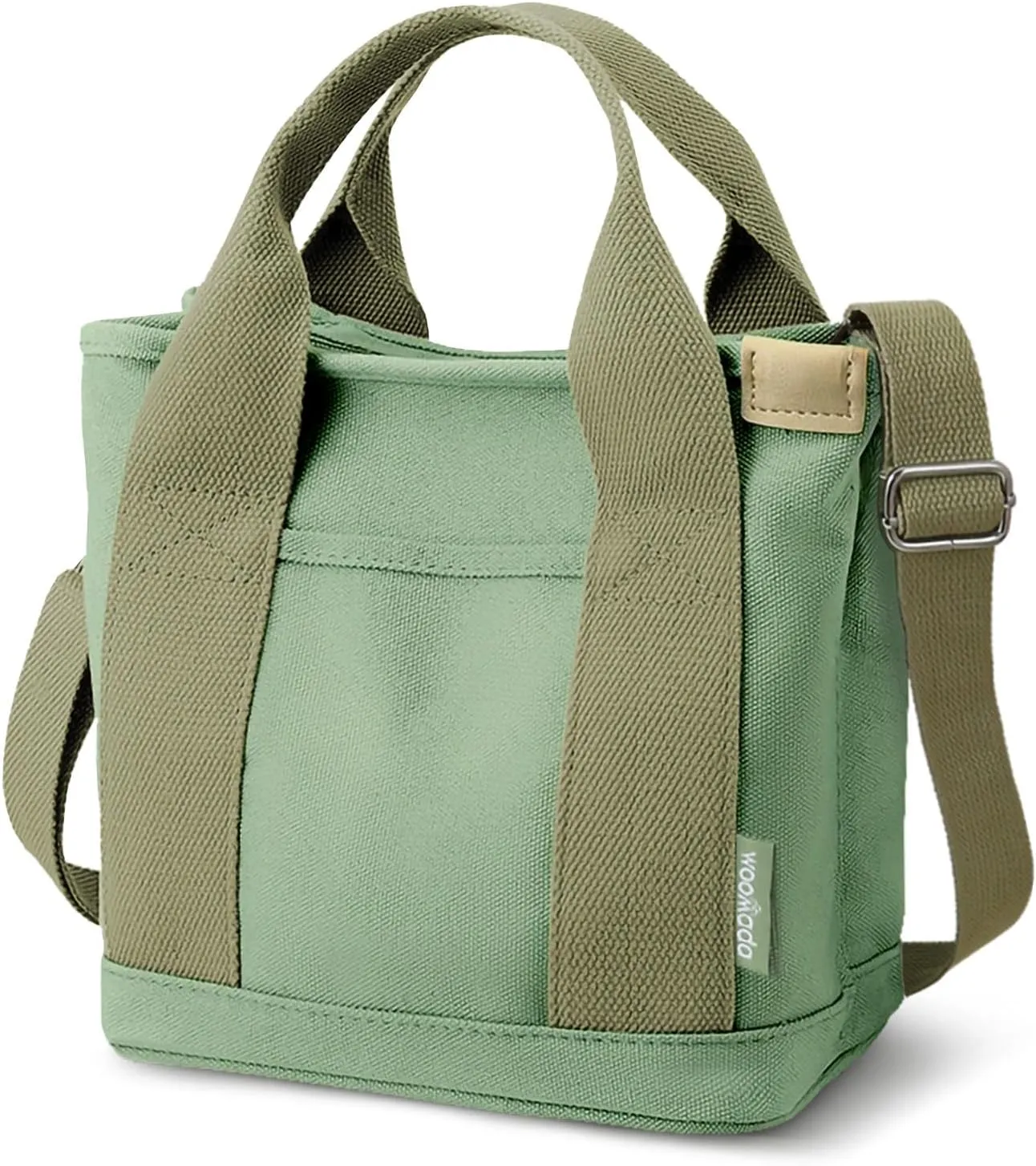 WOOMADA Canvas Tote Bag with Zipper, Small/Large Tote Bag for Women, Crossbody Bag, Hobo Bag, Messenger Bag