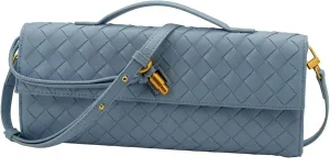 Woven Evening Clutch Purses Shoulder Handbag Crossbody Bags with Adjustable Shoulder Strap Trendy Handmade