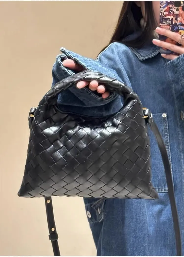 Woven Handbag Woven Crossbody Bag for Women - Women's Top-handle Handbags - Fashion Vegan Leather Bag Small Braided Purse
