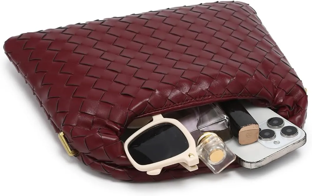 Woven Handbag Woven Crossbody Bag for Women - Women's Top-handle Handbags - Fashion Vegan Leather Bag Small Braided Purse