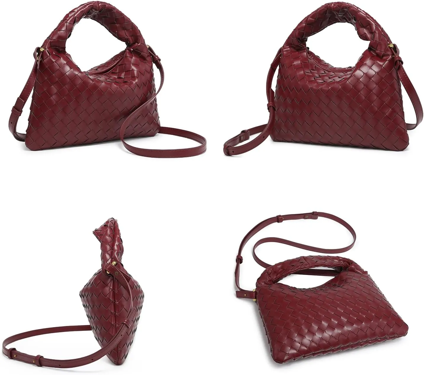Woven Handbag Woven Crossbody Bag for Women - Women's Top-handle Handbags - Fashion Vegan Leather Bag Small Braided Purse