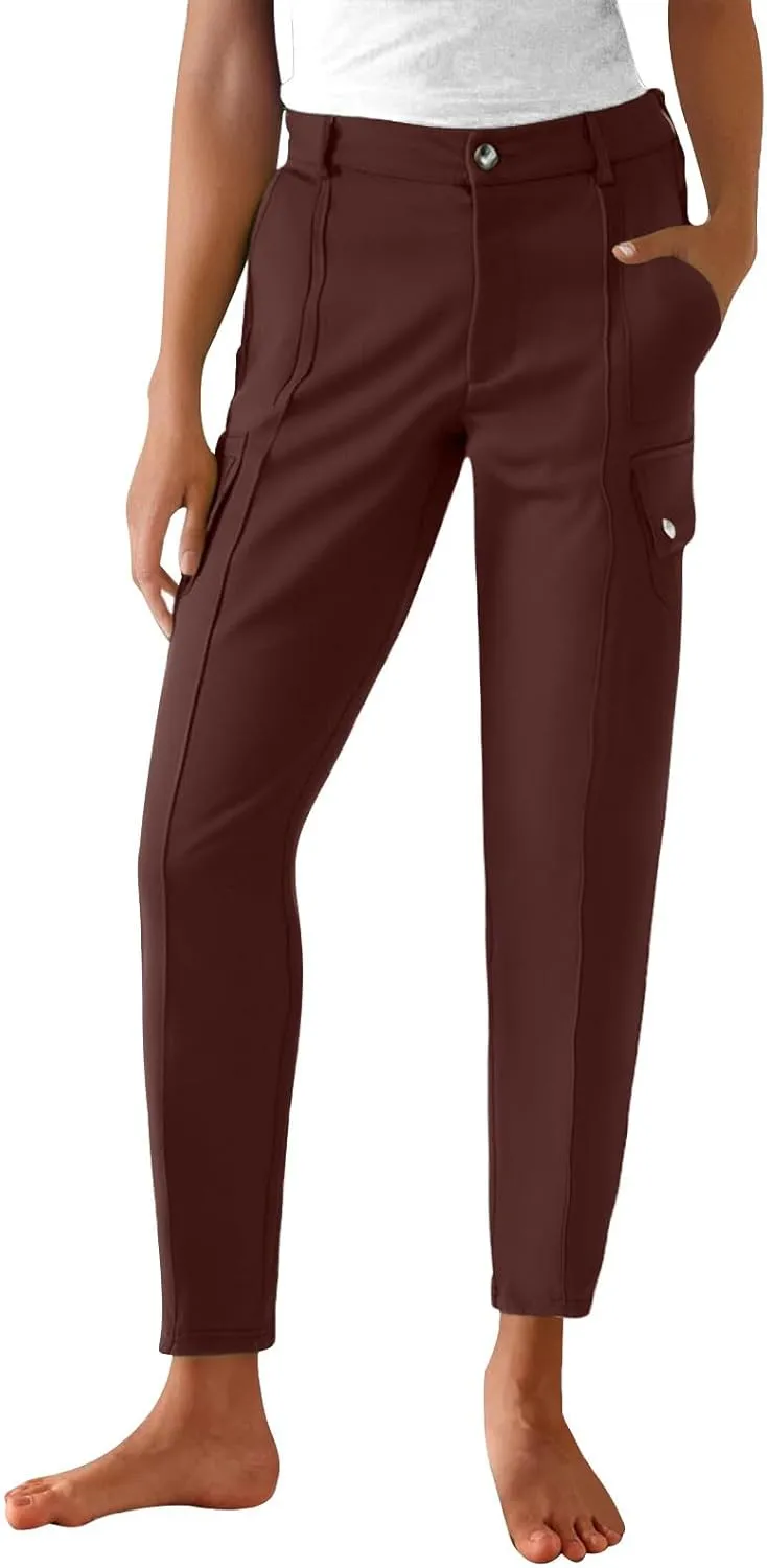 Xiaojmake Women's Hiking Pants Combat Trousers Cargo Pants Slim Joggers Ankle Pants Skinny Outdoor Tapered Combat Works Pants