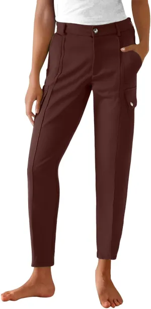Xiaojmake Women's Hiking Pants Combat Trousers Cargo Pants Slim Joggers Ankle Pants Skinny Outdoor Tapered Combat Works Pants