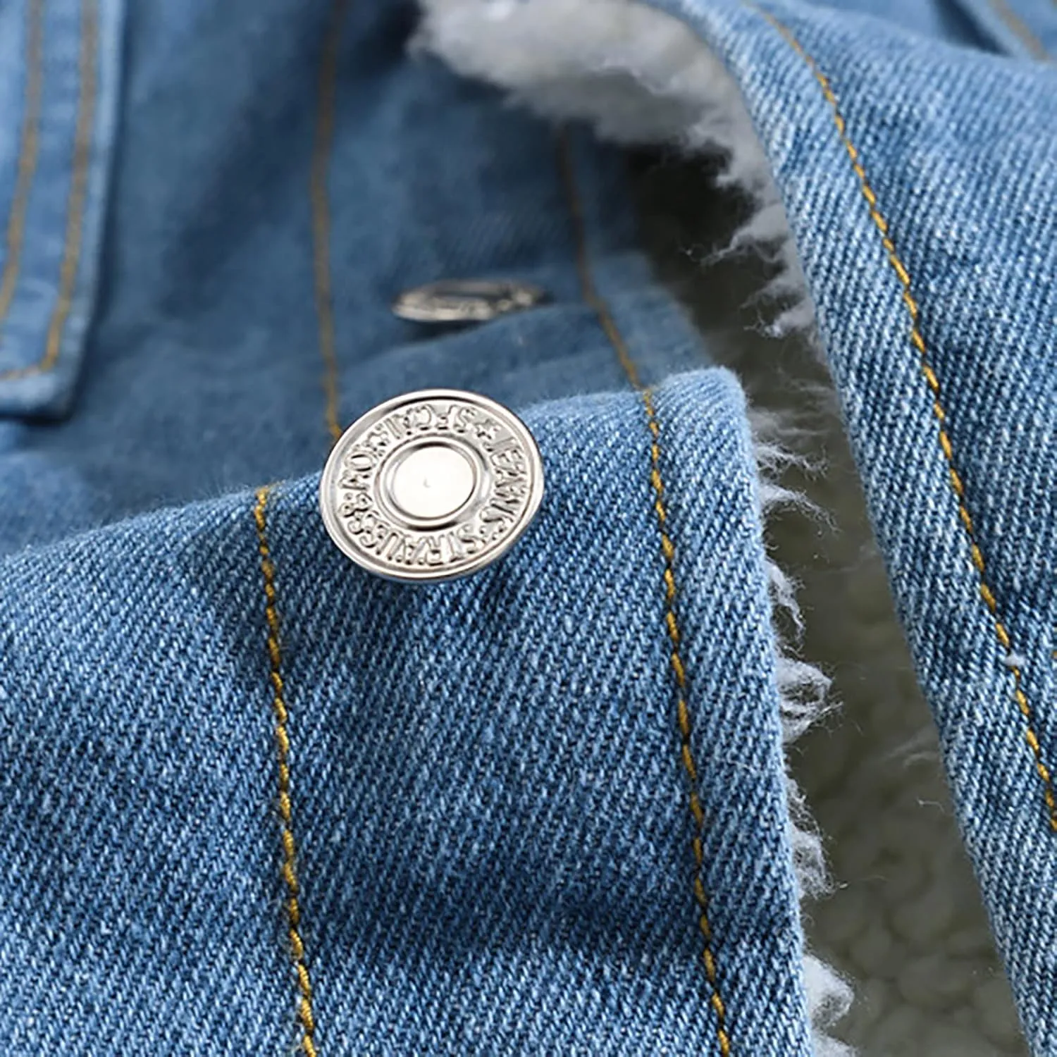 XIAXOGOOL Men's Sherpa Fleece Lined Denim Jacket Warm Winter Trucker Jacket Lapel Thicken Coat Cowboy Jean Jacket Outerwear