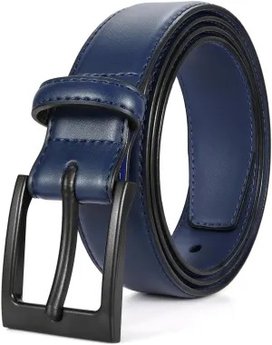 XZQTIV TSA Belt For Men Metal Free Dress Belts Hypoallergenic Leather Belt With Black Buckle Nickle Free
